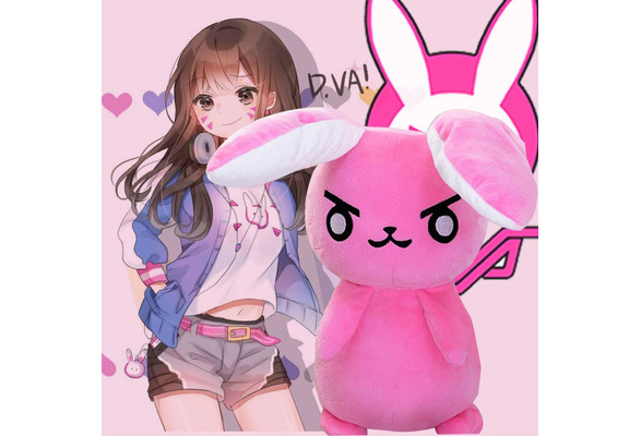 Overwatch OW DVA D.VA Rabbit Plush Doll Toy Stuffed Cosplay Prop Big Soft 21" 