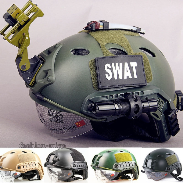 New Tactical Airsoft Paintball Military Protective SWAT Fast Helmet Com kuE3R 