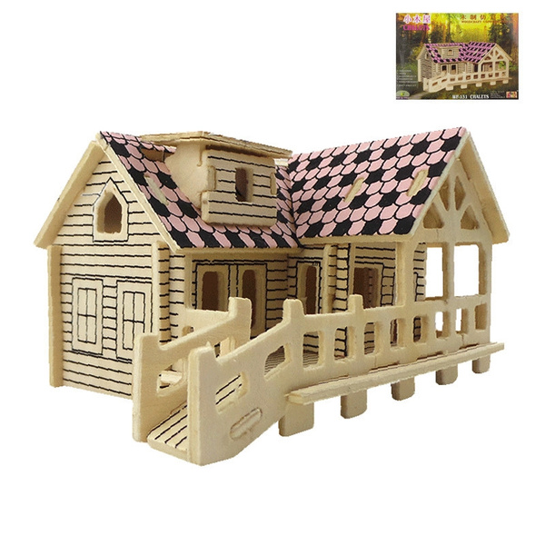 Small wooden toy clearance houses