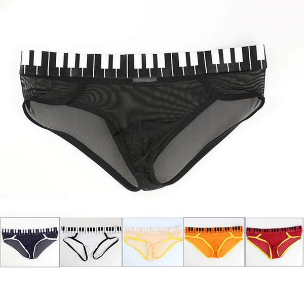 Mens Sexy See Through Underwear Mesh Breathable Briefs Underpants Wish