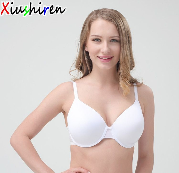 XIUSHIREN Big Breast 70-85 EFGHI White Bra Super Soft Full