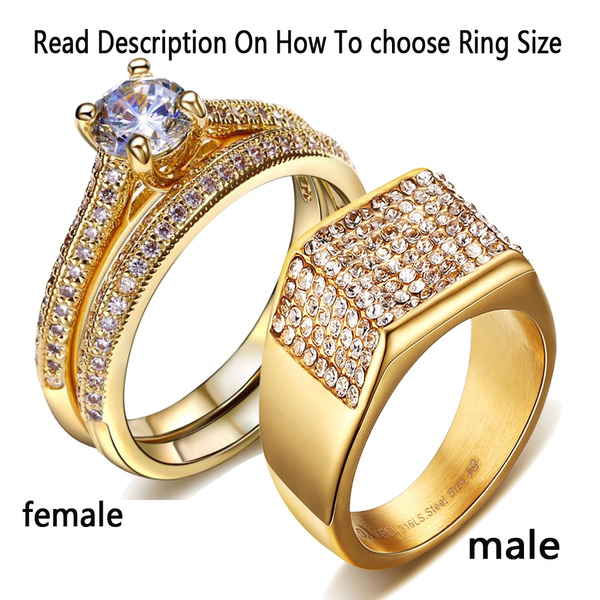 24k gold store couple rings