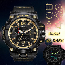 SMAEL Brand Fashion Watch Men New Luxury Analog Quartz Dual Display Watch Style Waterproof Sports Military Digital Led Watches Shock Men's