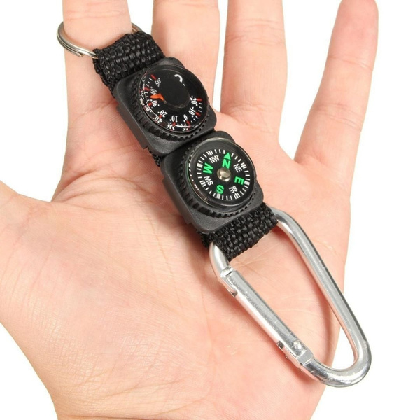 Mini Multifunction 3 in 1 Hiking Travel Compass Thermometer