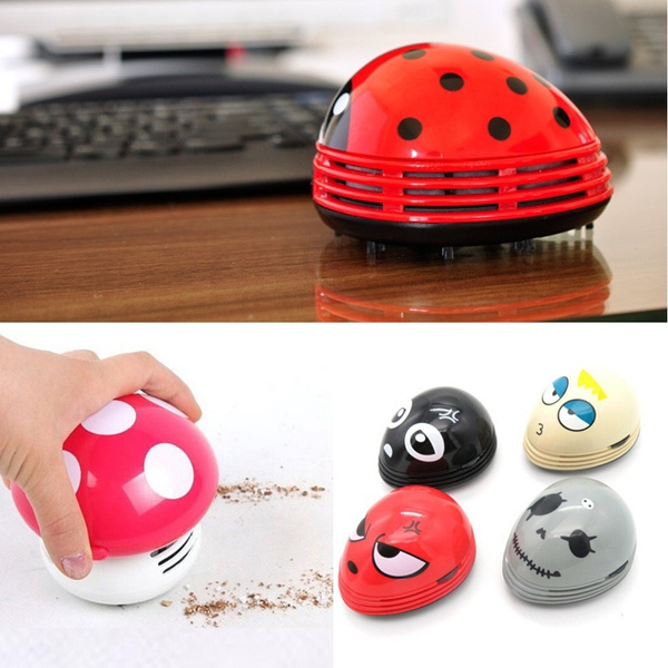 Mini Ladybug Desktop Coffee Table Vacuum Cleaner Dust Collector for Home Office 