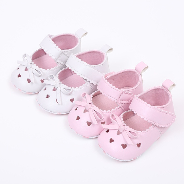 hot Baby Girl Heart Design Bow Princess Shoes Crib Prewalker | Wish