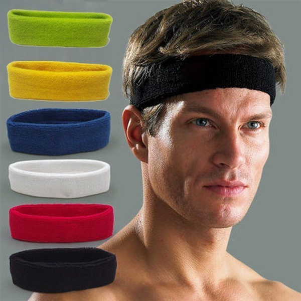 New Mens Womens Stretch Headband Sports Sweat Sweatband Yoga Gym Hair Headband 