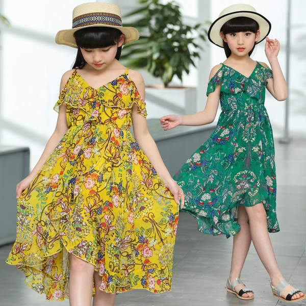 Big Girls Evening Dress Floral Lace Smocked Hem Birthday - Temu Japan