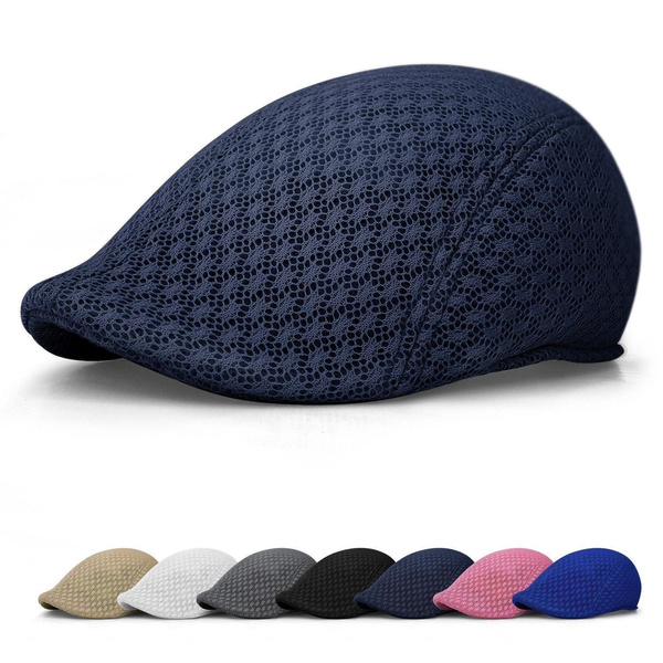 1PC New Duck Mesh Summer Golf Driving Sun Flat Cap Beret Newsboy Cabbie