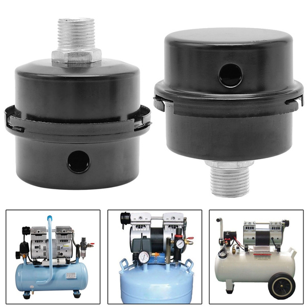 16mm Black Air Filter Filter Silencer Muffler Air Compressor Pneumatic Supply AL