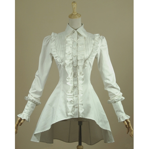 white gothic blouse