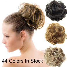 Synthetic, wig, Hairpieces, hairbun