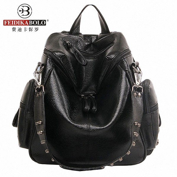AIXIN Multifunction Designer Backpacks Women Preppy Bookbags Mochilas Mujer  Rivet Leather Backpack Lady Large Capacity Mochila Escolar | Wish