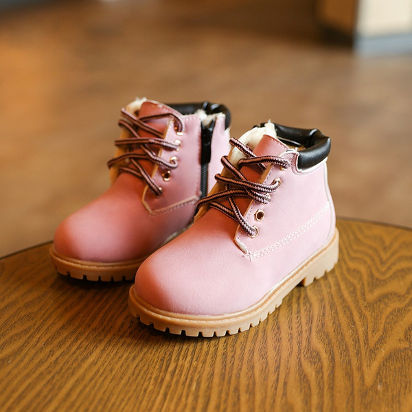 2017 New Cute Pink Baby Girls Martin Boots for 1 6 Years Old Children Shoes Fashion Boots Kids Work Boots Hot Wish