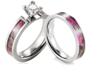 pink, Cubic Zirconia, Engagement Wedding Ring Set, Princess