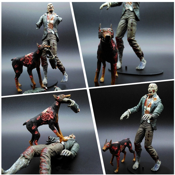 Resident Evil 10 Jahrestag NECA Zombie mit Cerberus Hund dog and Hunk Figur toy 