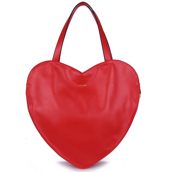 None, Bags, Heart Shaped Purse Handbag Red