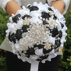 pearlsandcrystalweddingbouquet, weddingbouquetbrideholdingflower, Bridal, pearls
