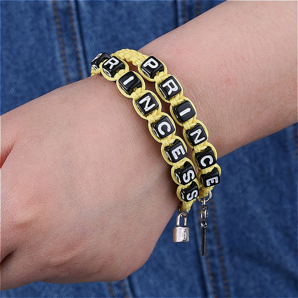 2pcs Couple Key & Lock Charm Bracelet