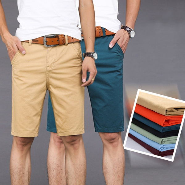 Mens Stretch Shorts Casual Wear Chino Flat Front Slim Fit Half Pants – ASA  College: Florida