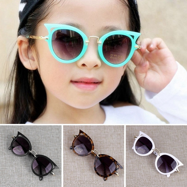 Cat Eye Kids Sunglasses Child Sun Glasses Anti-uv Sun-shading Girl Boys Sunglass 