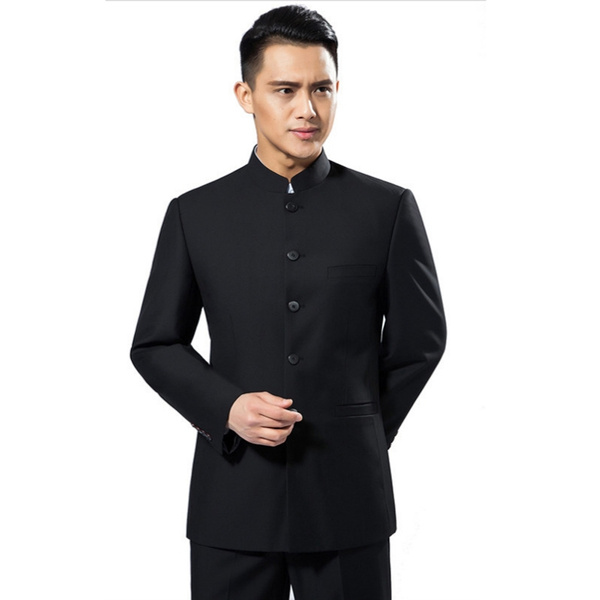 Chinese collar sale suit jacket