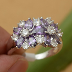 Sterling, purpleamethyst, weddingengagementring, Jewelry