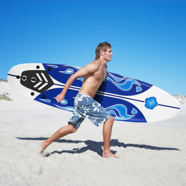 Goplus 6' Surfboard Surf Foamie Boards Surfing Beach Ocean Body Boarding White 