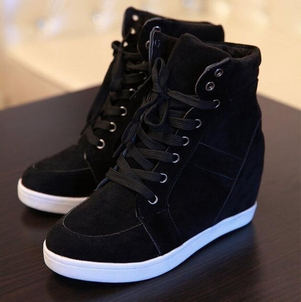 New Womens Fashion Wedge Sneakers 
