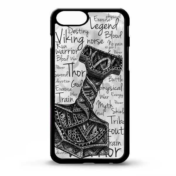 Norse warrior Thors hammer mjolnir art thor viking quote phrase phone case cover iPhone 4S 5S 6Splus cover 7 7plus Case Samsung NOTE 4 5 6 7