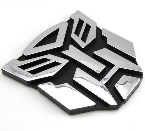 Metal Transformer Car Decal 3D Decoration Logo Alloy Zinc Emblem Badge  Sticker Truck Car & Bike Styling Silver