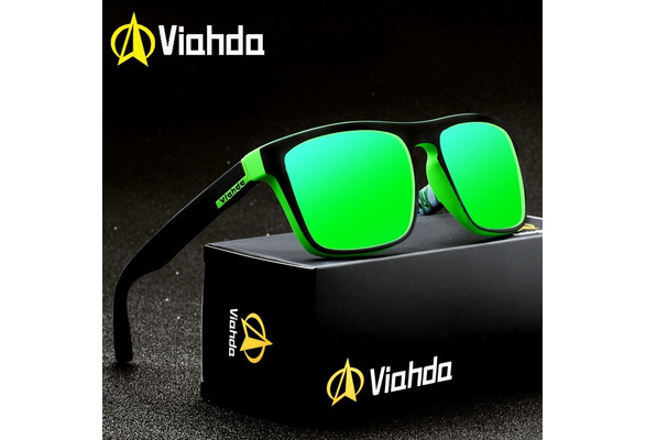 VIAHDA Men Sport Polarized Square Sunglasses Outdoor Driving Fishing Glasses
