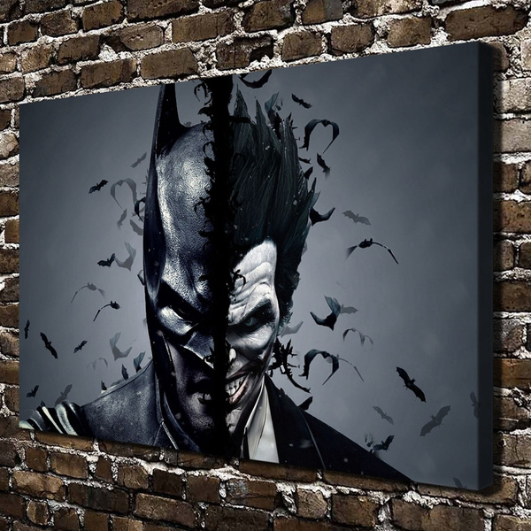 Joker Batman Anime Dc Movie Universe Hd Canvas Print Home Decoration Living Room Bedroom Wall Pictures Art Painting With Mounting Accessories Without Wood Frame Wish