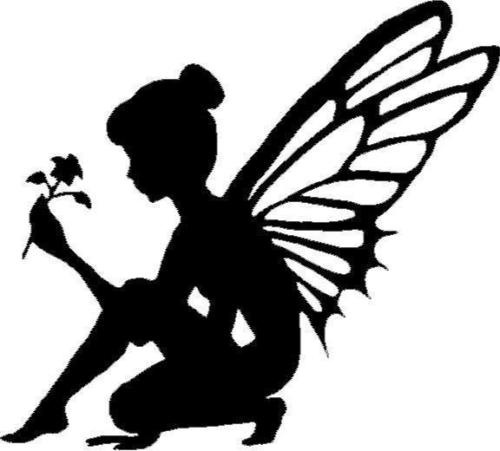 Fairy silhouette with Flower vinyl decal/sticker car truck window