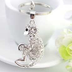 monkey, crystal pendant, monkeykeyring, Jewelry