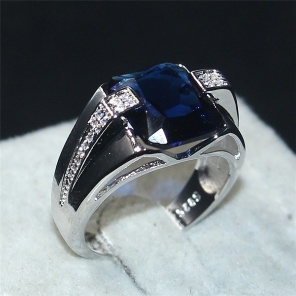 Blue stone clearance couple ring