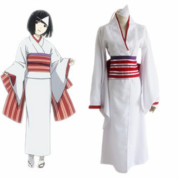 Noragami Yukine Universal Men's Matsuri White Robe Kimono Yukata Cosplay Costume 