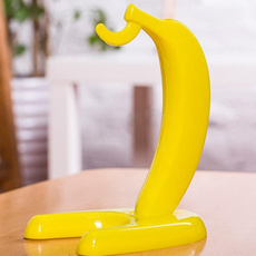 1pc Plástico Banana Hook Hanger Home Table Storage Rack Fruit Grape Holder Stand (Color: Amarillo)