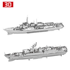 3dmetallicnanopuzzle, warshippuzzle, burkeclassdestroyer, Laser
