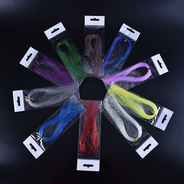 Jig hook lure making fly tying Holographic Feather Line fly fishing lure  tying material JCB