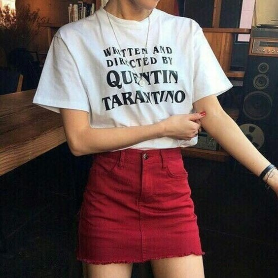 Written And Directed By Quentin Tarantino T Shirt Women Print 100 Cotton Short Sleeve Male Tops Crew Neck Tee Shirt Women S Shirt Wish