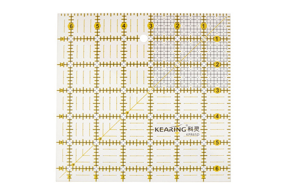 Heallily Acrylic Quilting Ruler Transparent Double Hexagon Template Twin Ruler Sewing Tool for DIY Patchwork Cloth