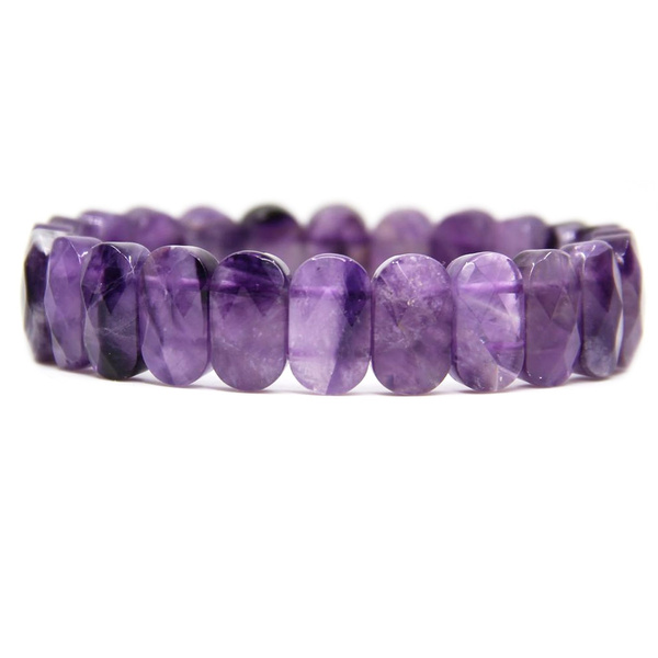 Chunky Faceted Dark Amethyst Beads