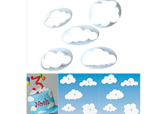 5x Cloud Cake Cutter Mold Fondant Pastry Cookie Sheep Mould Decoration DIY Tool 