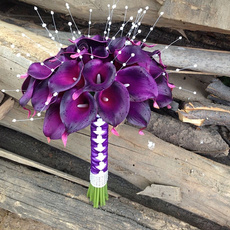 Flowers, eggplantpurplewedding, pearls, purple