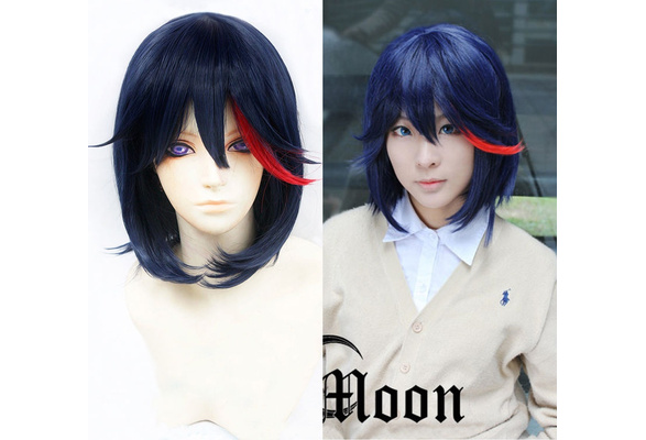 Anime Kill la kill Matoi Ryuko Dark Blue Mixed With Red Cosplay