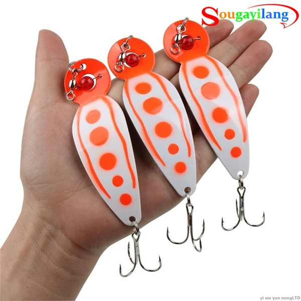 Metal Fishing Spoons Lures,Saltwater Hard Spinners Casting Sinking Lures  for Northern Pike, Salmon, Walleye, and Largemouth Bass
