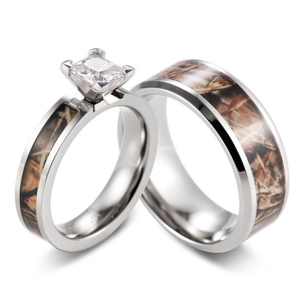 Camouflage wedding ring on sale sets