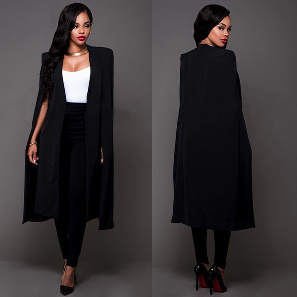 long cape cardigan