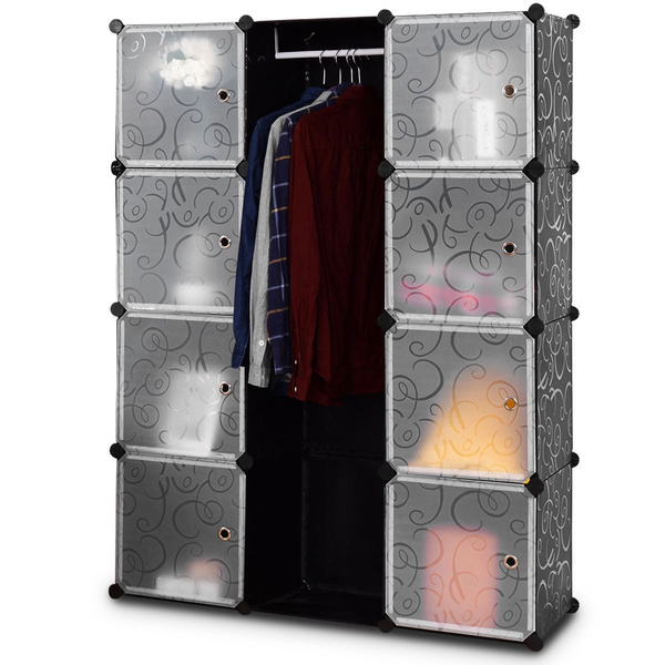 12 Cube Portable Closet Storage Organizer Clothes Wardrobe Cabinet 